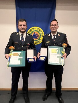 Adriano Goričan predsednik PGD Fram in Rok Tepej poveljnik PGD Rače