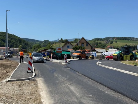 Zaključna dela na krožišču v Framu 